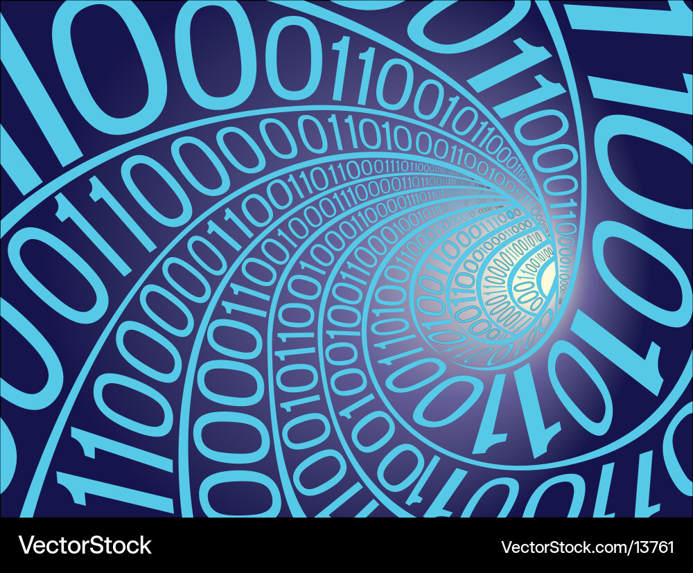 Binary Data Stream vector image