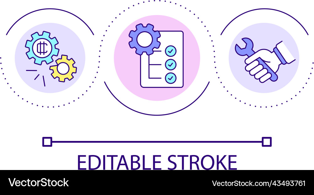 Blockchain network setup loop concept icon Blockchain network setup loop concept icon Vector Image
