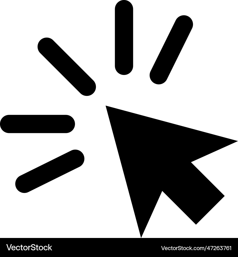 Click cursor pointer icon vector image