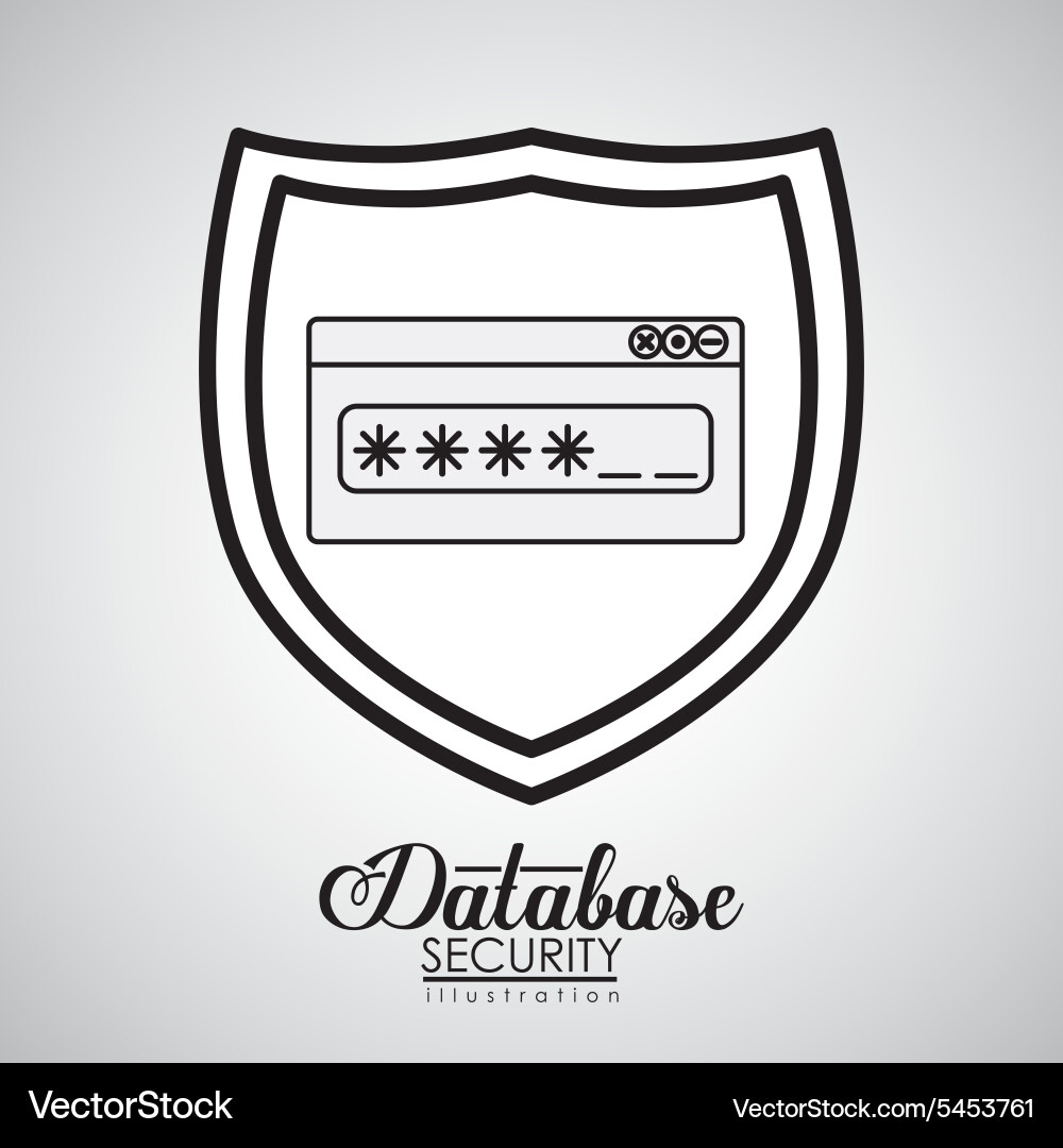 Data base design Vector Image