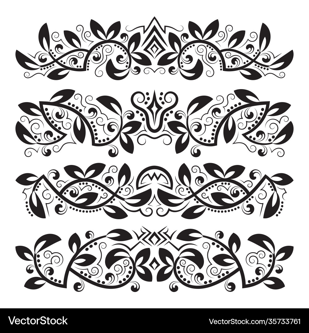 Design ornamental elements vintage headline Design ornamental elements vintage headline vector image