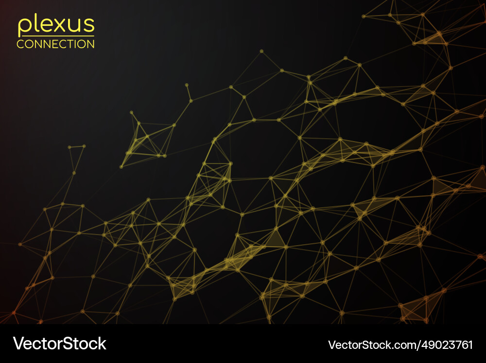 Digital plexus of glowing lines and dots Digital plexus of glowing lines and dots Vector Image