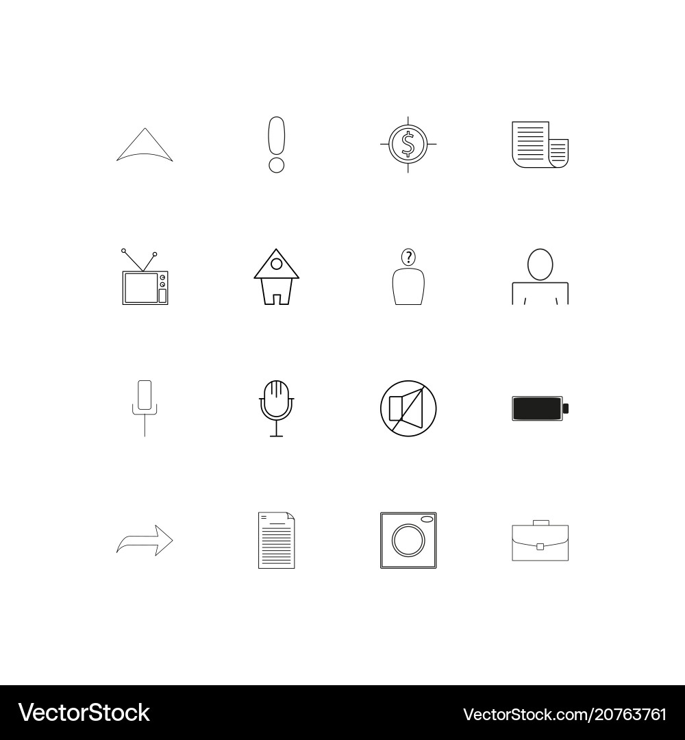 Internet of things linear thin icons set outlined vector image