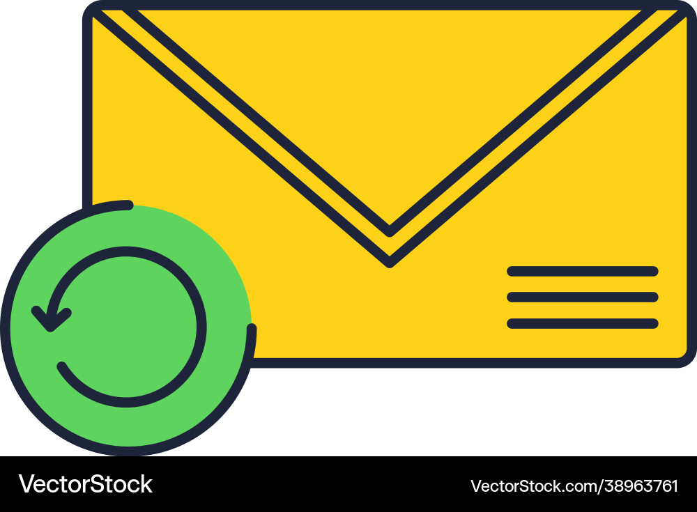 Mail icon new message inbox notification vector image