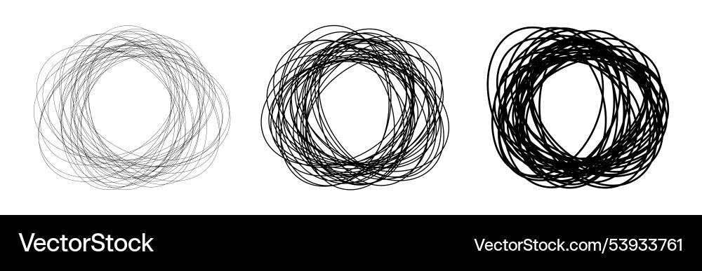 Overlapping Circular Lines vector image