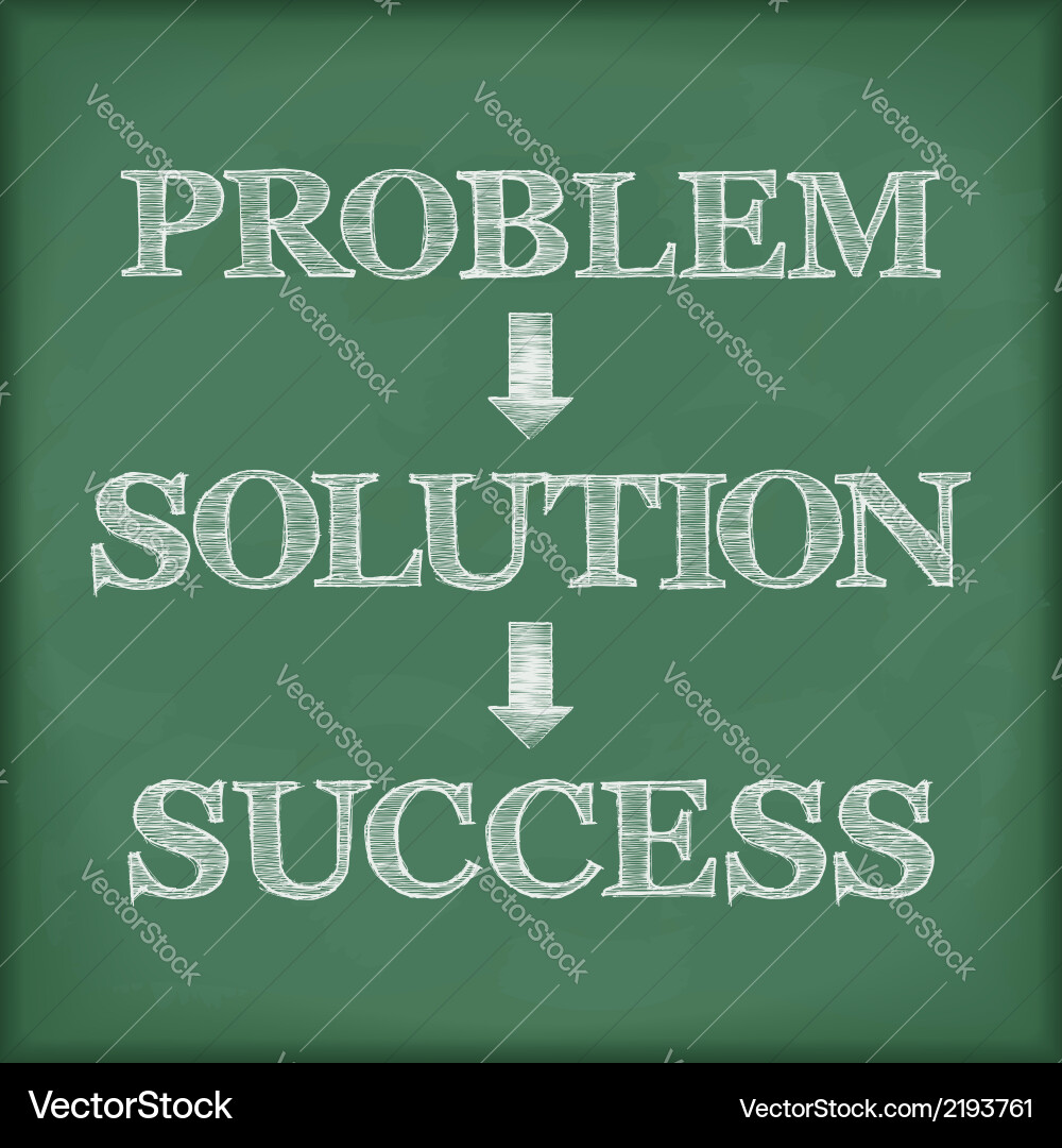 Problem solution success diagram vector image