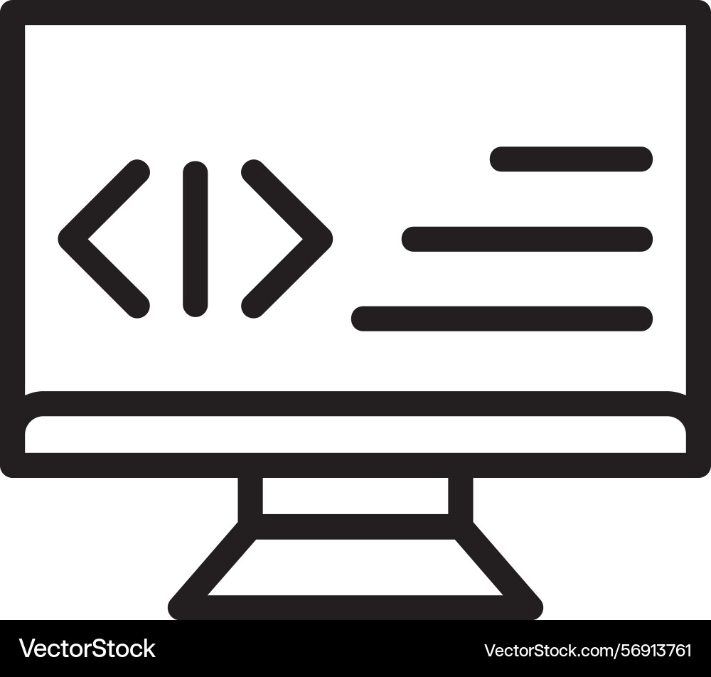 Programming linear style icon design vector image