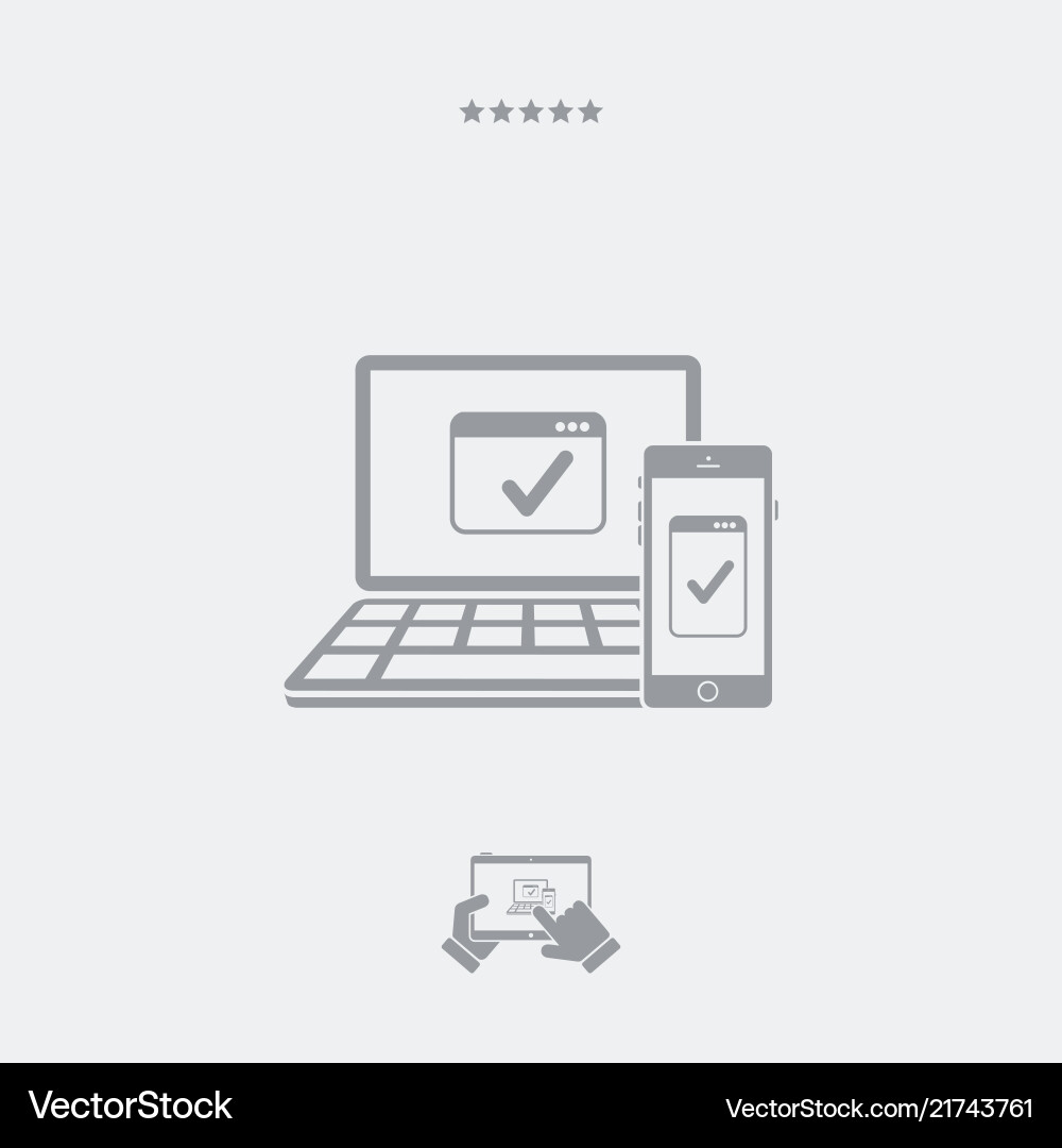 Responsive window design checking Responsive window design checking vector image