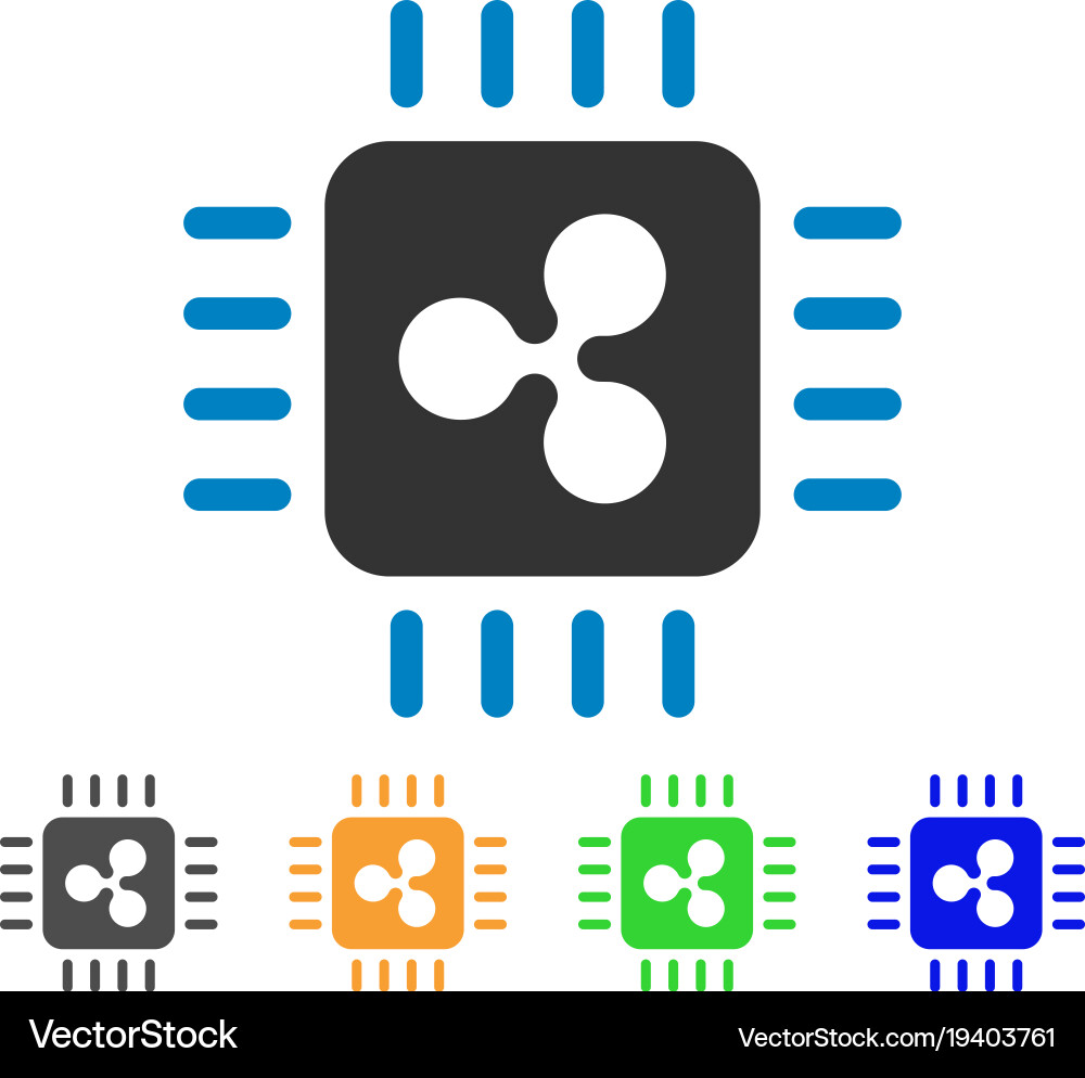 Ripple processor icon vector image