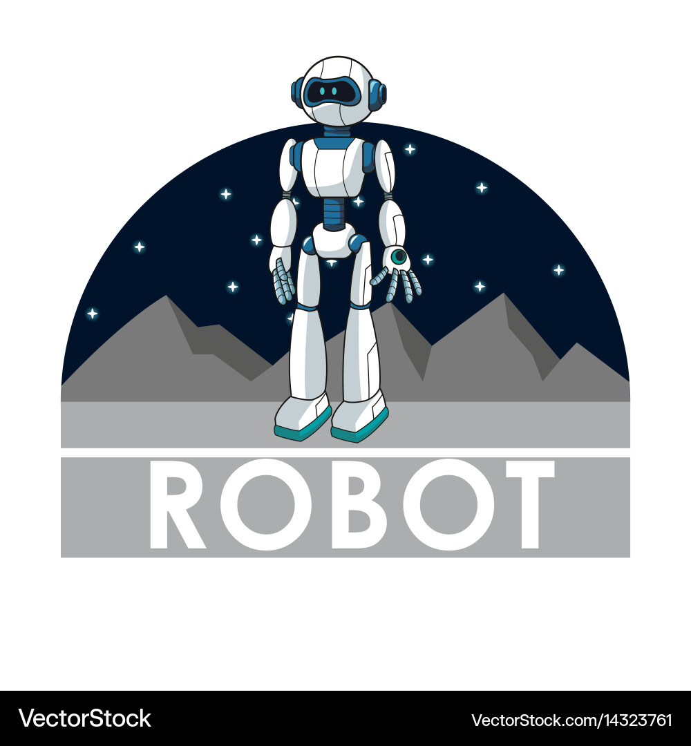 Robot technology automated intelligence futuristic Vector Image
