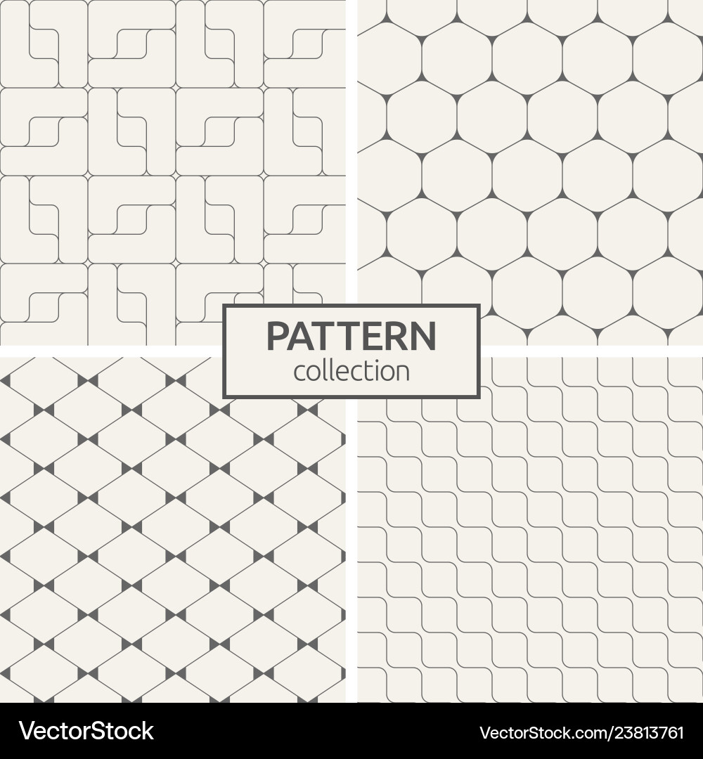 Set of four seamless patterns Set of four seamless patterns vector image