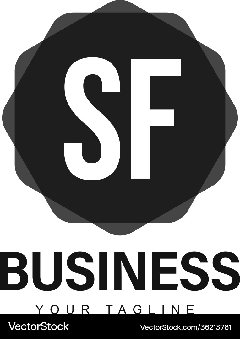 Sf initial a logo design with abstract style Sf initial a logo design with abstract style vector image