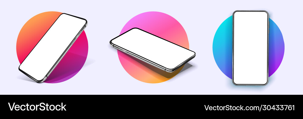 Smartphone UI Mockup - Blank Display vector image
