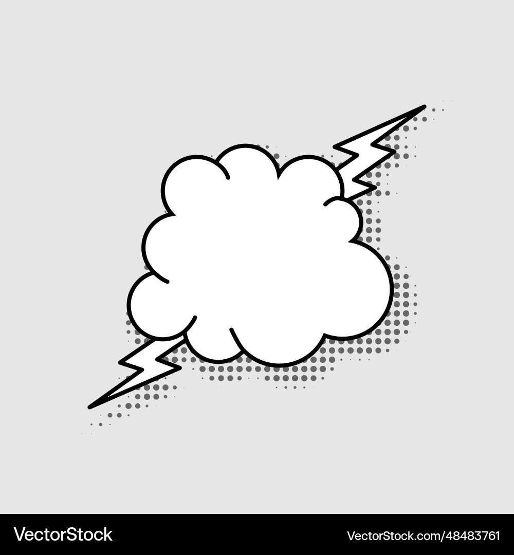 Speech bubble in the form of a cloud Speech bubble in the form of a cloud vector image