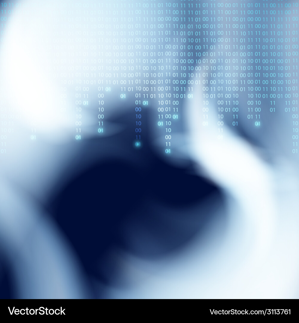 Stream of binary code vector image