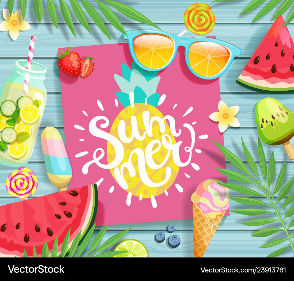 Summer 2019 pink card or banner Summer 2019 pink card or banner vector image