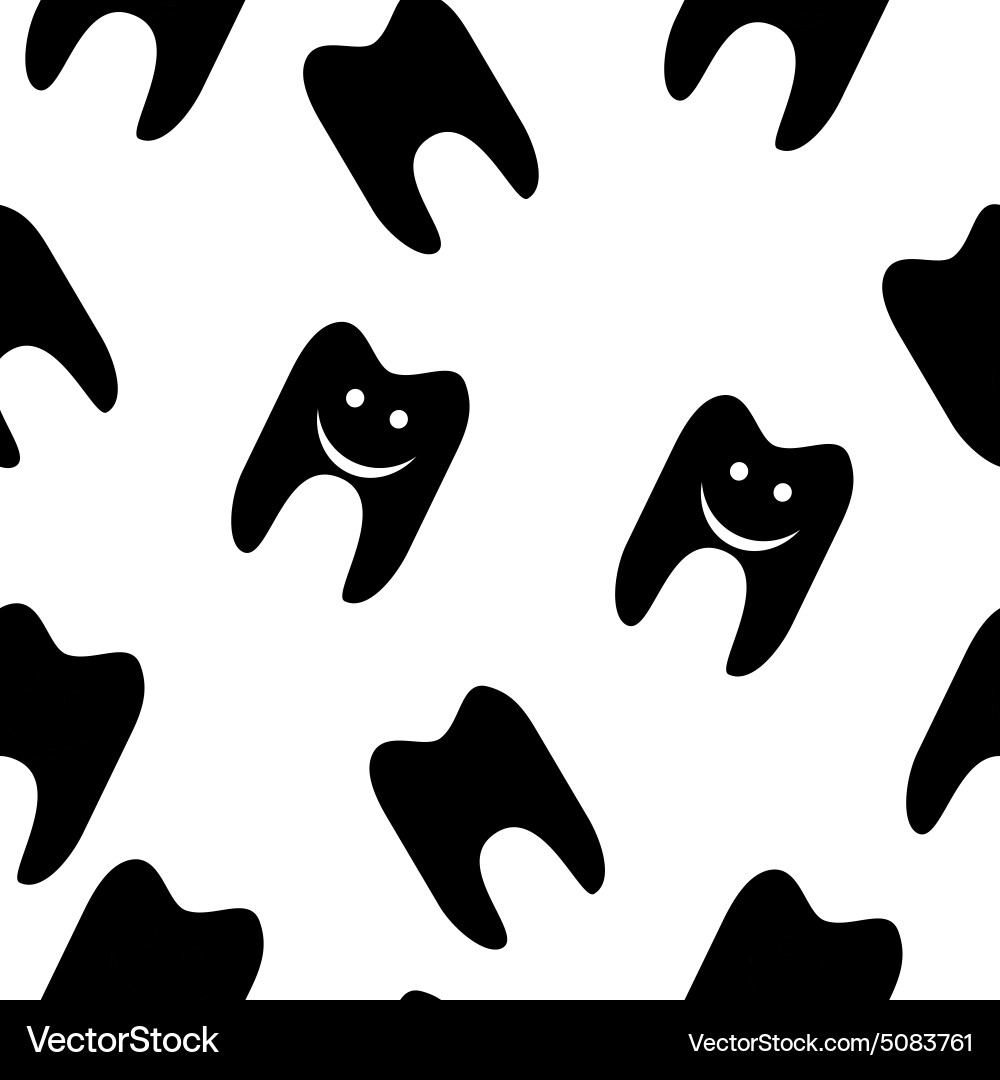Tooth seamless pattern for web design Vector Image