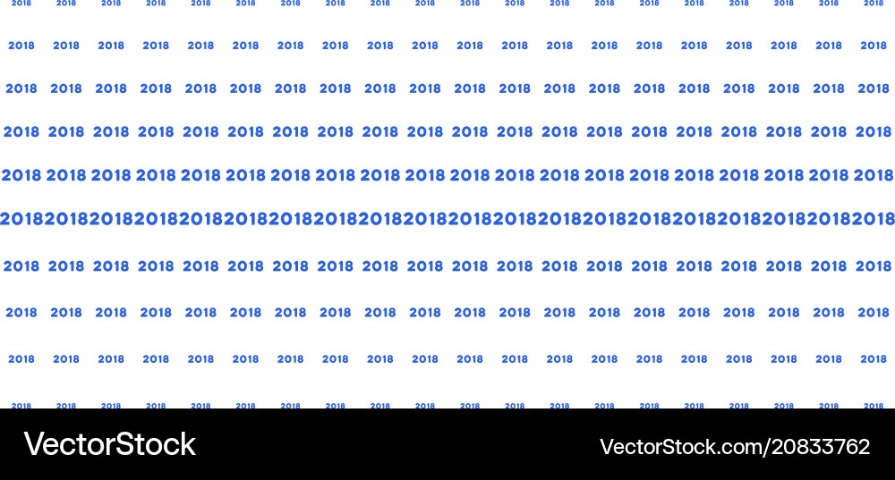 2018 year text shape halftone array vector image
