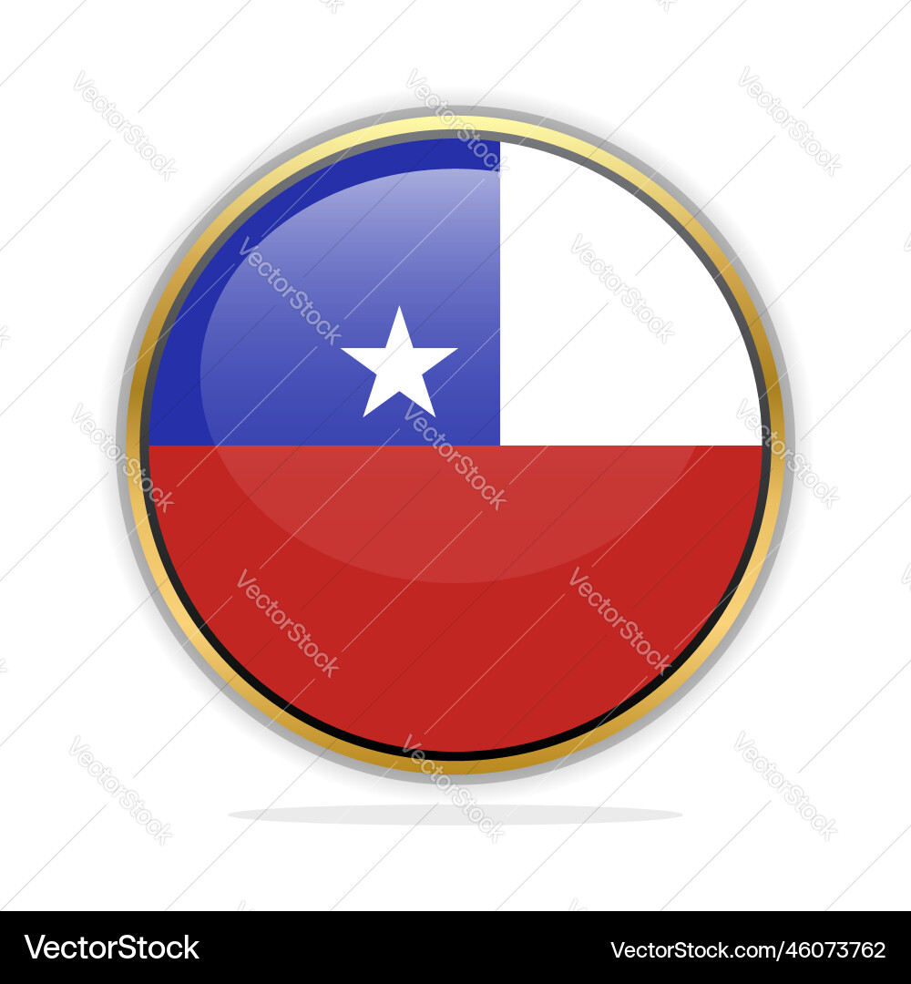 Button flag design template chile Vector Image