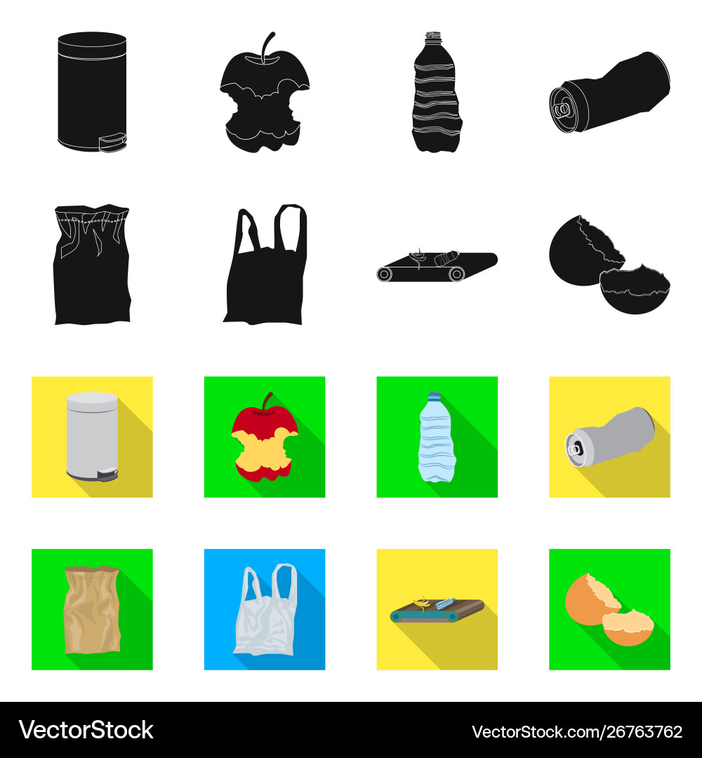 Design refuse and junk symbol set Vector Image