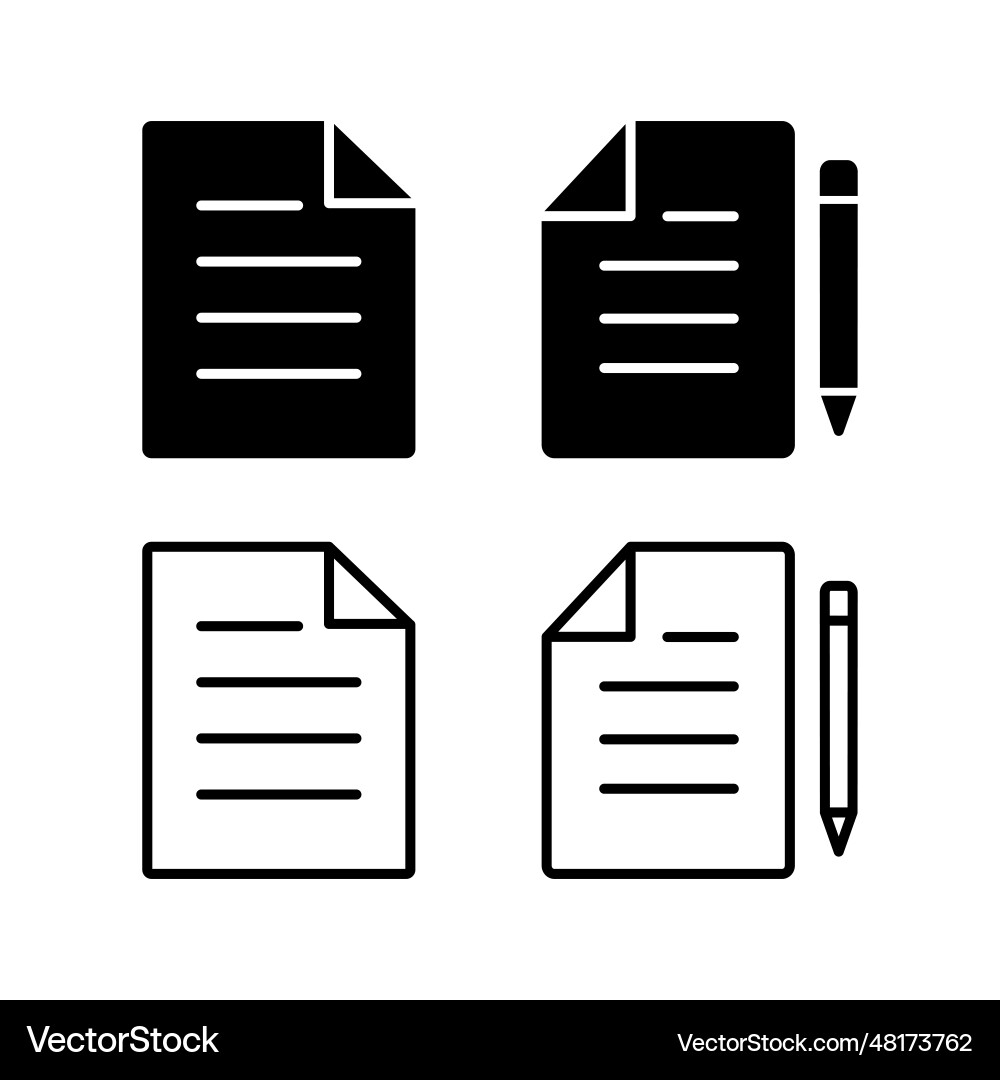 Document icon paper file Document icon paper file vector image
