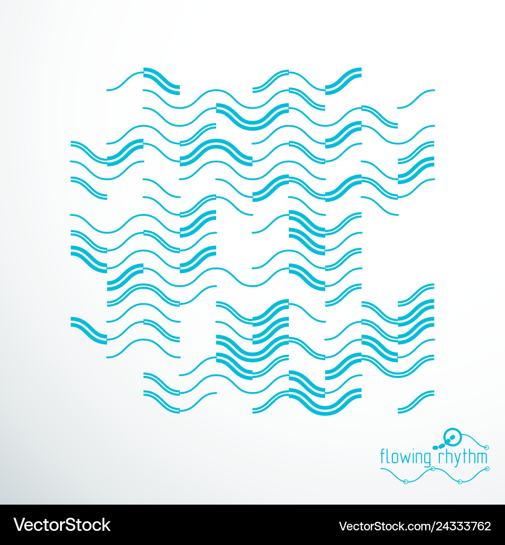 Flowing rhythm abstract wave lines background Flowing rhythm abstract wave lines background Vector Image