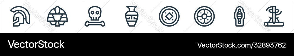 History line icons linear set quality History line icons linear set quality vector image