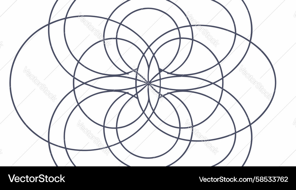 Intricate Overlapping Circle Pattern Vector Image