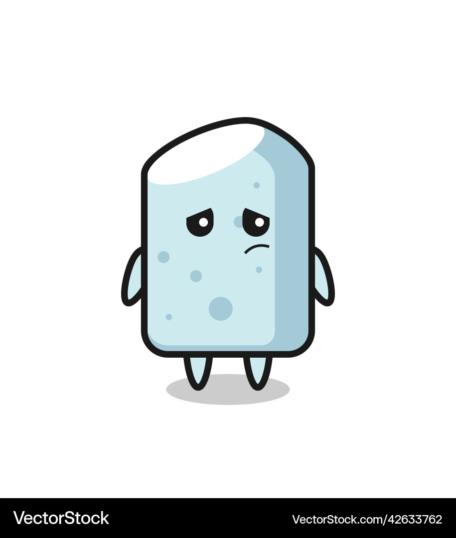 Lazy gesture of chalk cartoon character Vector Image