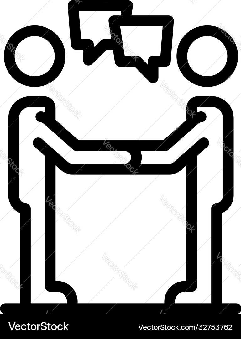 Personal traits communication icon outline style Vector Image