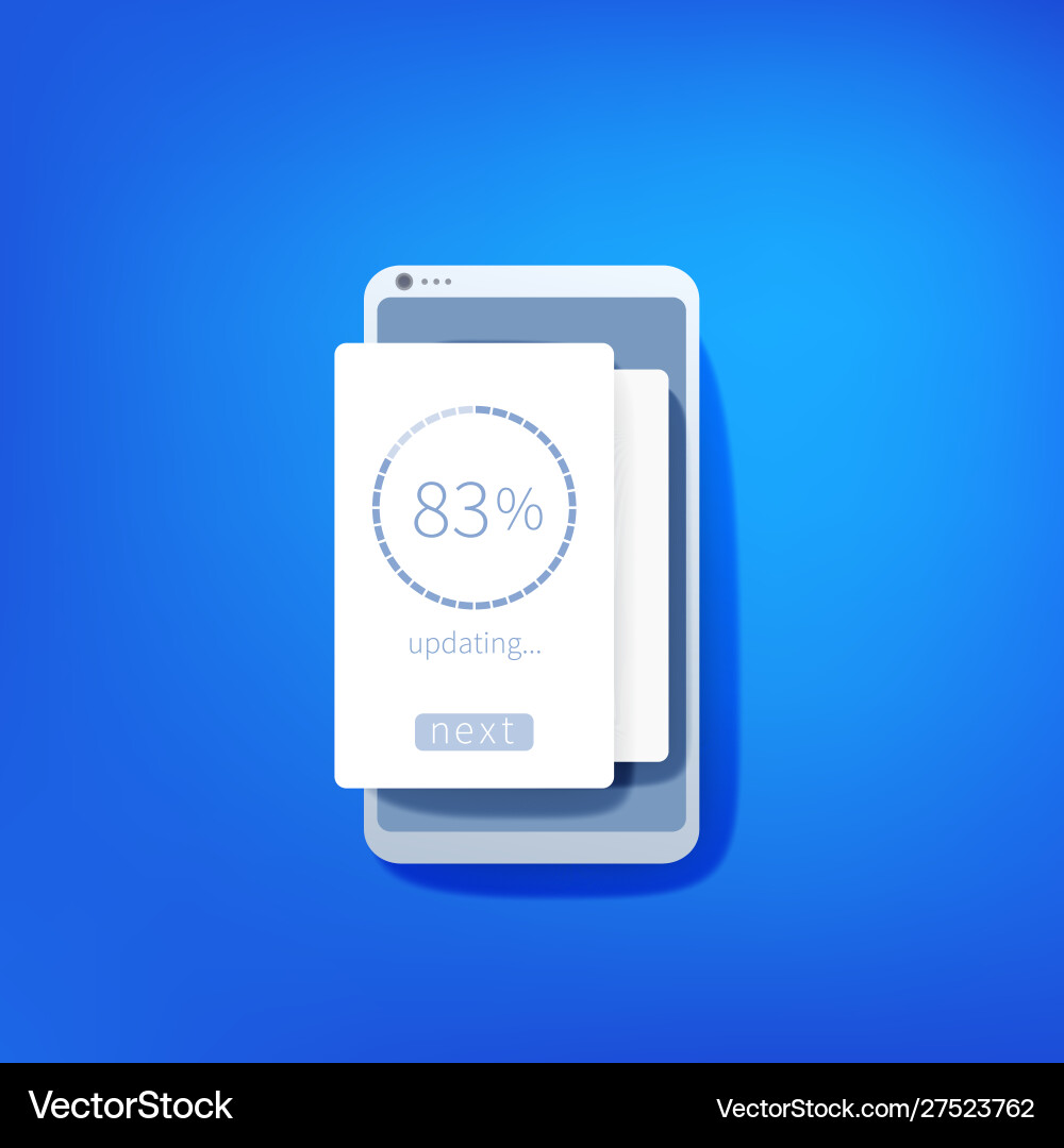 Progress screen mobile interface Vector Image