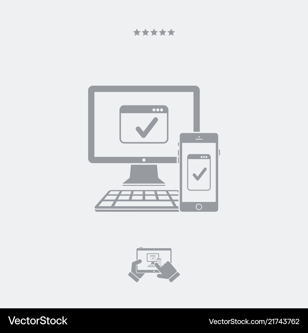 Responsive Fensterdesign-Überprüfung Responsive Fensterdesign-Überprüfung vektorbild