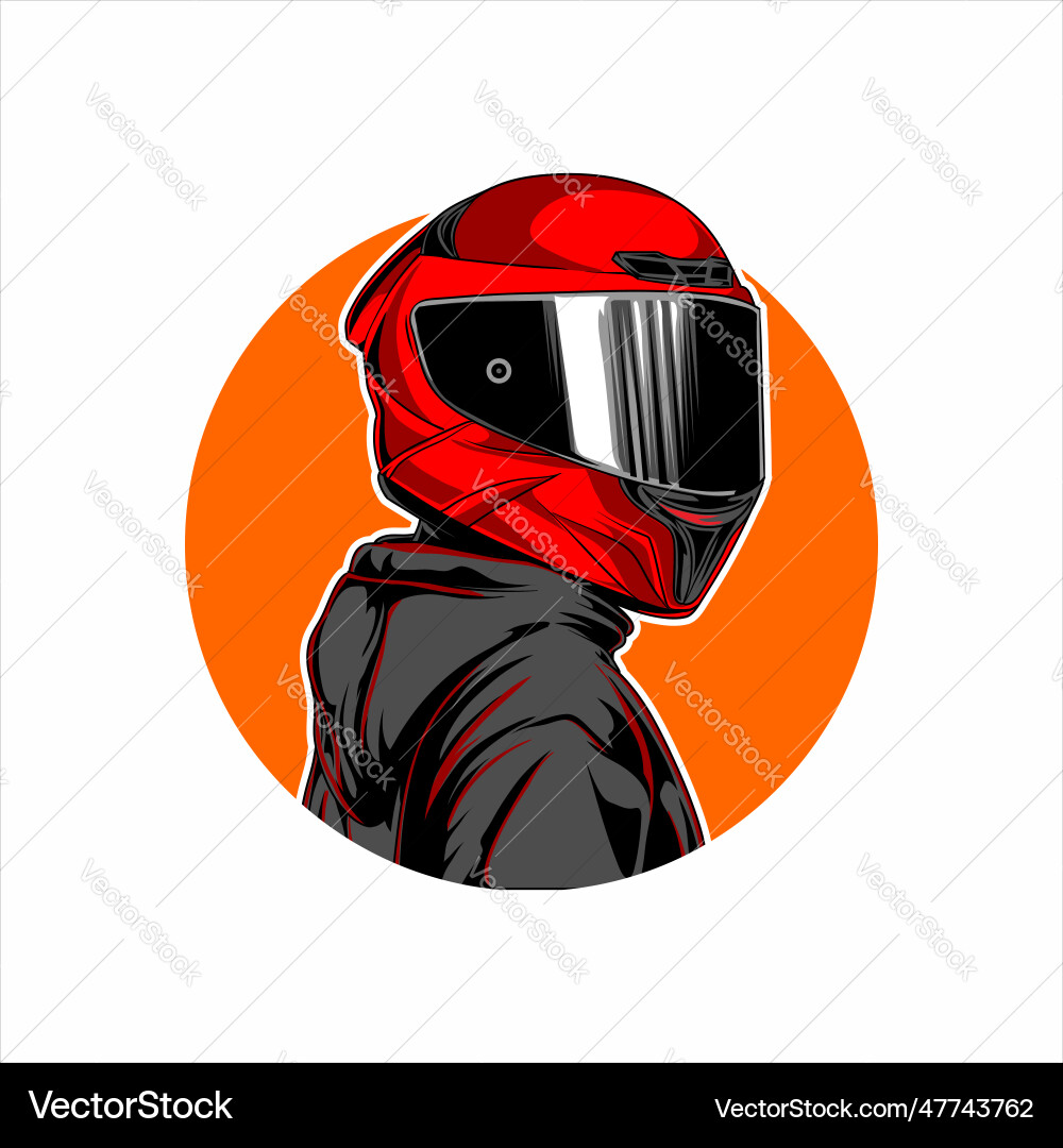 Rider logo with the concept of men using helmets Rider logo with the concept of men using helmets vector image
