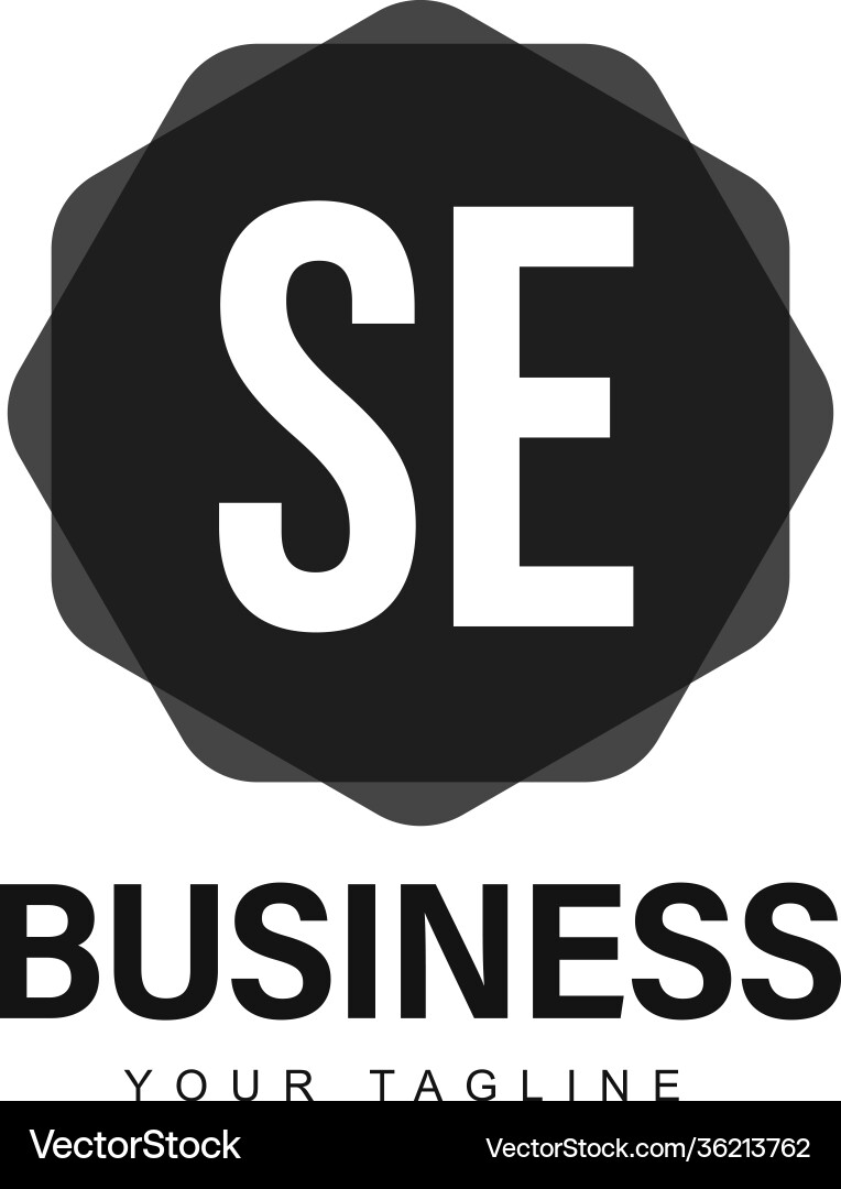 Se initial a logo design with abstract style Se initial a logo design with abstract style vector image