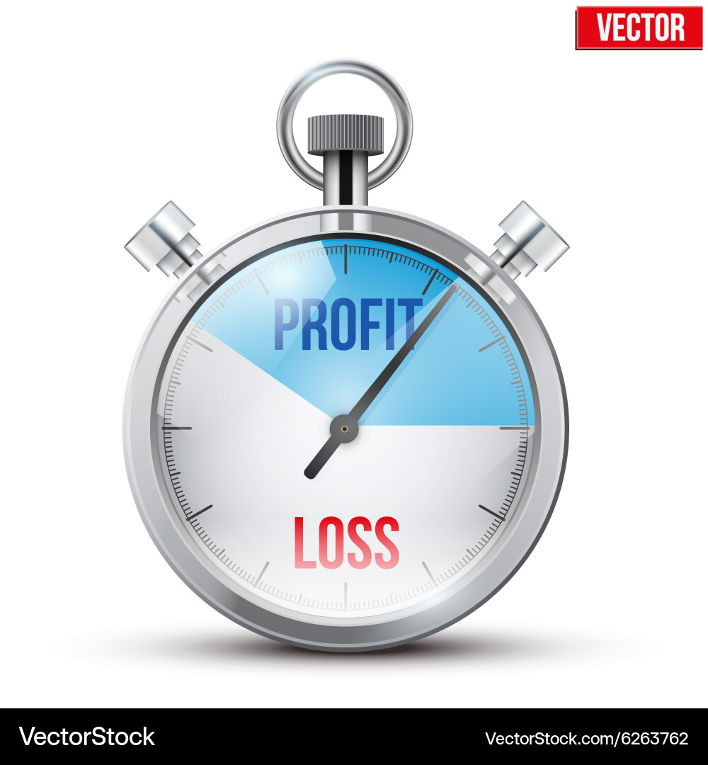 Stopwatch for forex trader vector image