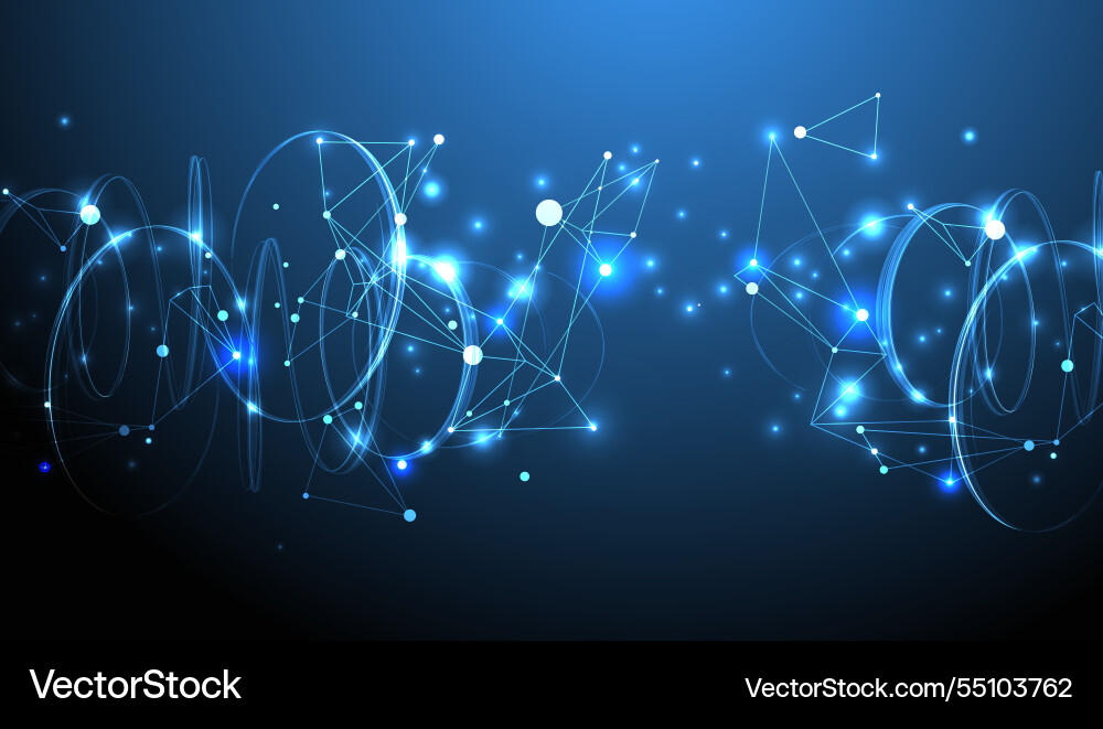 Template for science and technology presentation Template for science and technology presentation Vector Image
