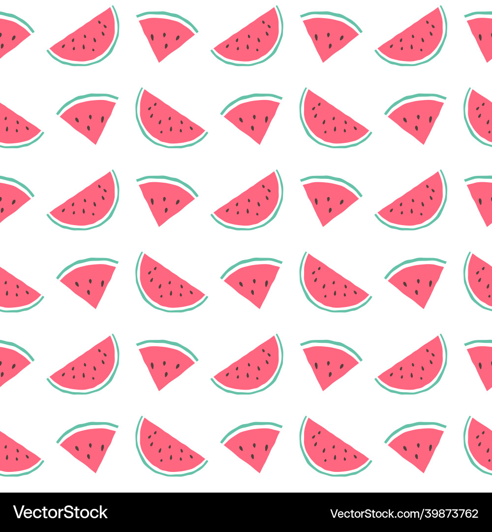 Watermelon seamless pattern background design Vector Image