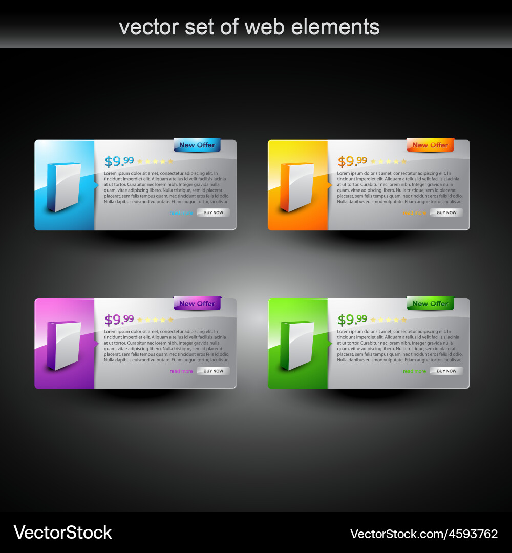 Web product display Vector Image