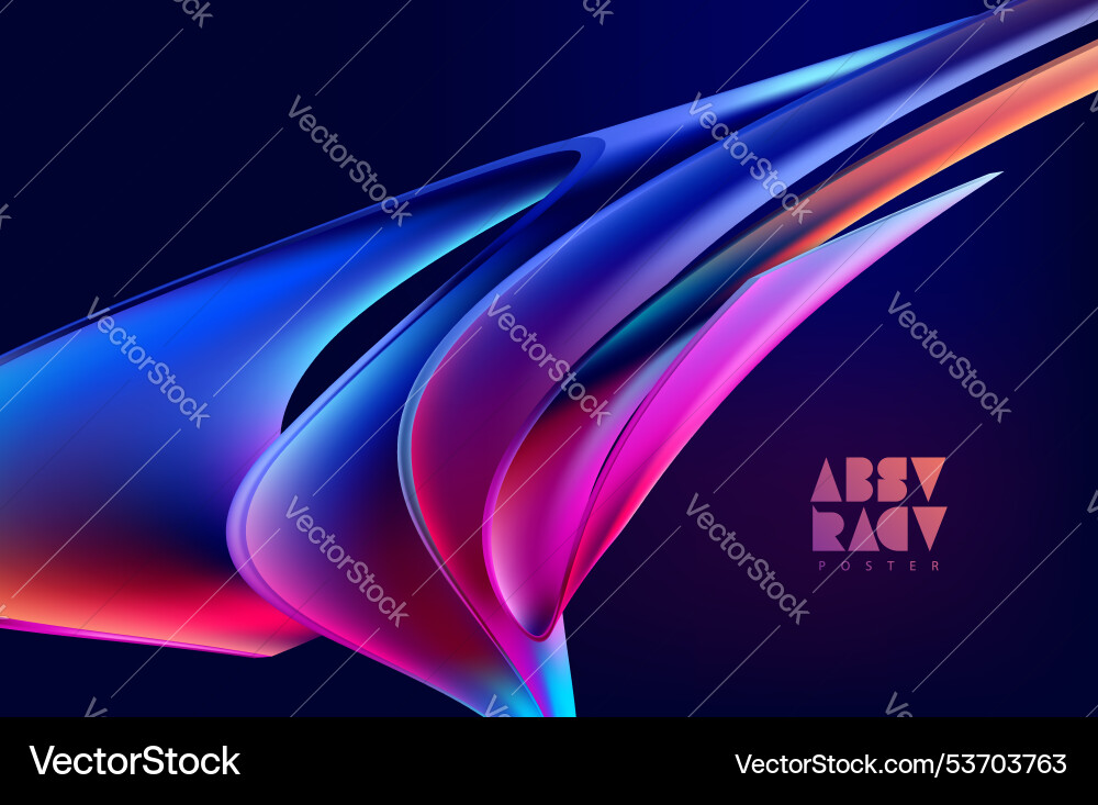 Abstract background of fluid iridescent shape Vector Image