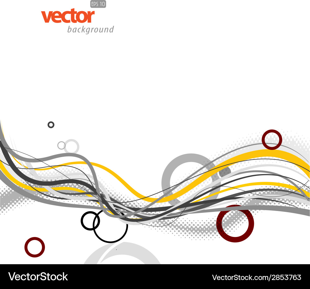 Abstract background with circles and lines vector image