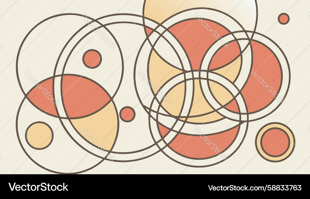 Abstract circular pattern with interwoven lines Vector Image