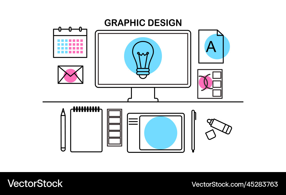 Abstract linear of graphic design web Abstract linear of graphic design web vector image