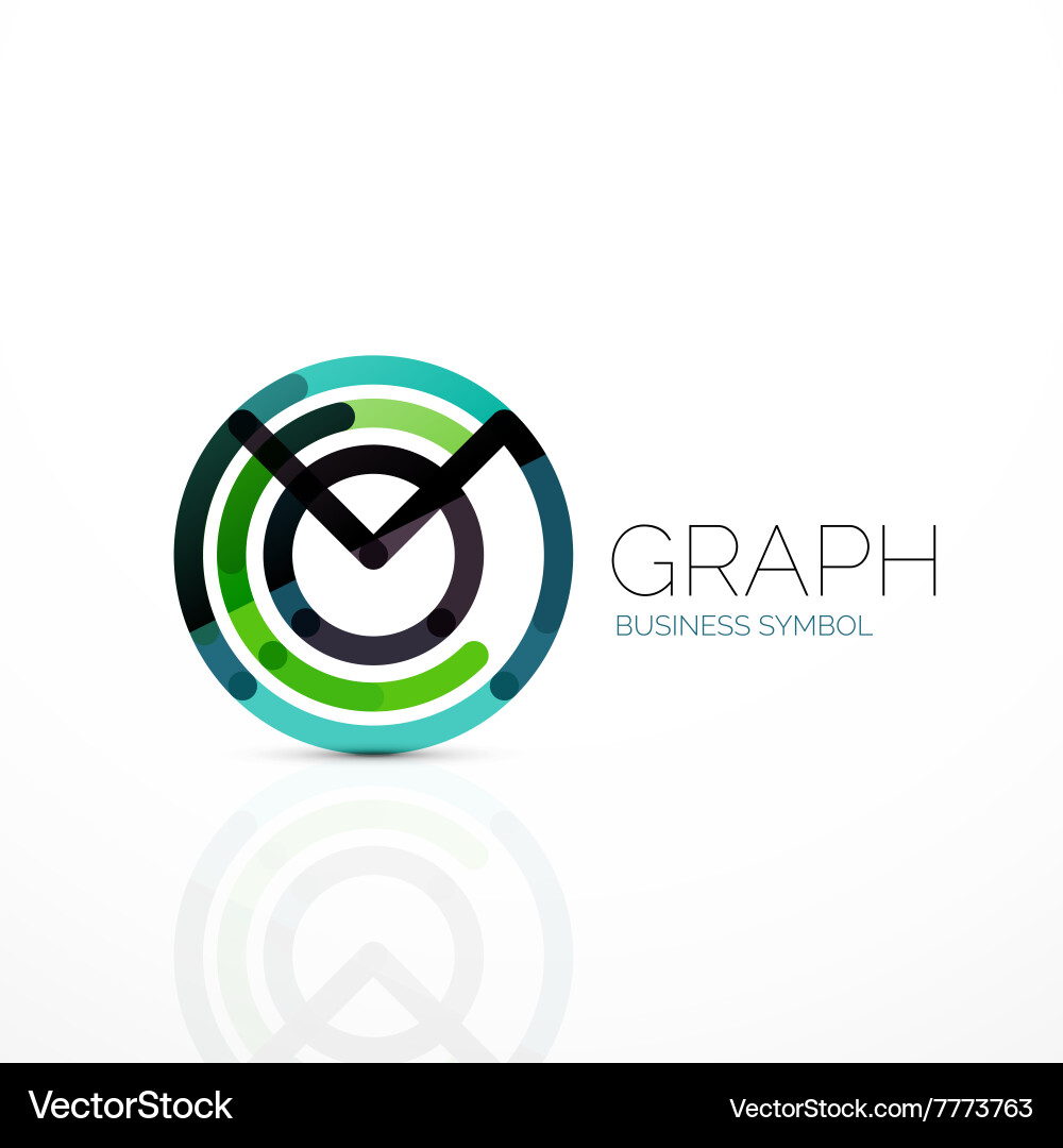 Abstract logo idea linear chart or graph Vector Image