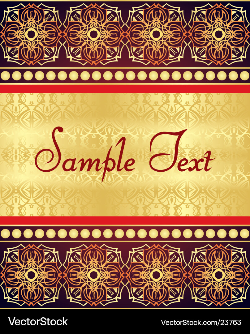Beautiful background with gold pattern Vector Image