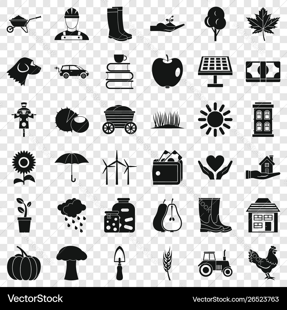 Boot icons set simple style Boot icons set simple style Vector Image