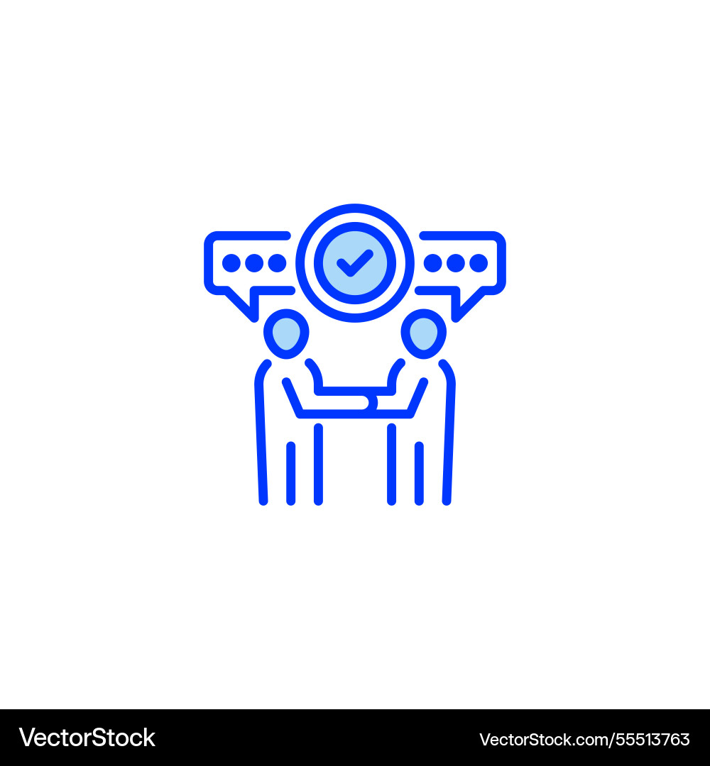 Conflict resolution line icon universal creative Vector Image
