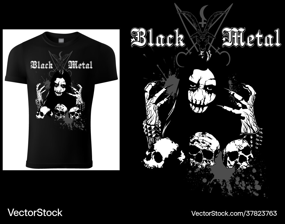 Corpse Paint T-Shirt - Gothic Metal vector image