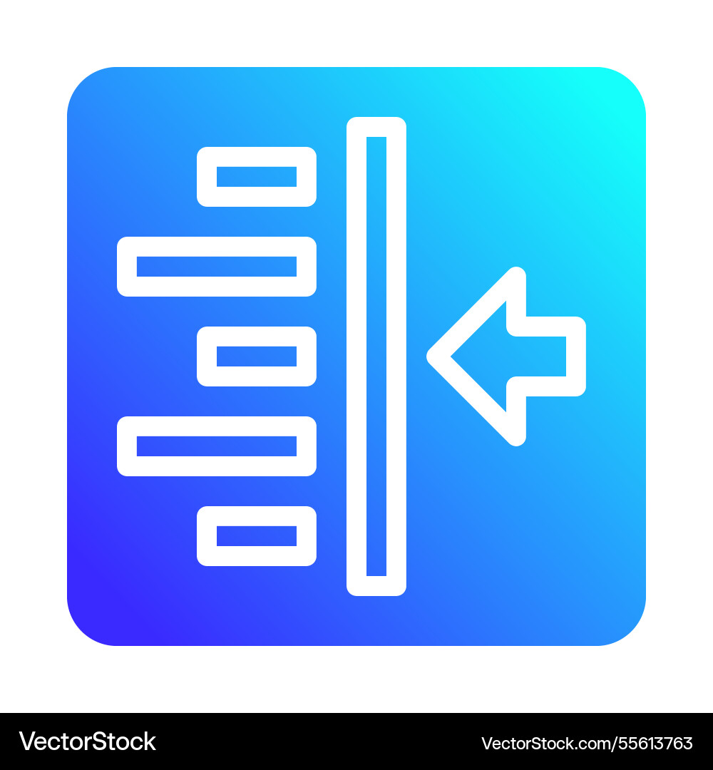 Indentation symbol representing formatting options vector image