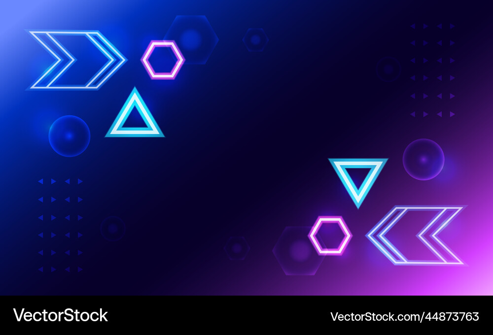 Neon light backdrop template design background Vector Image