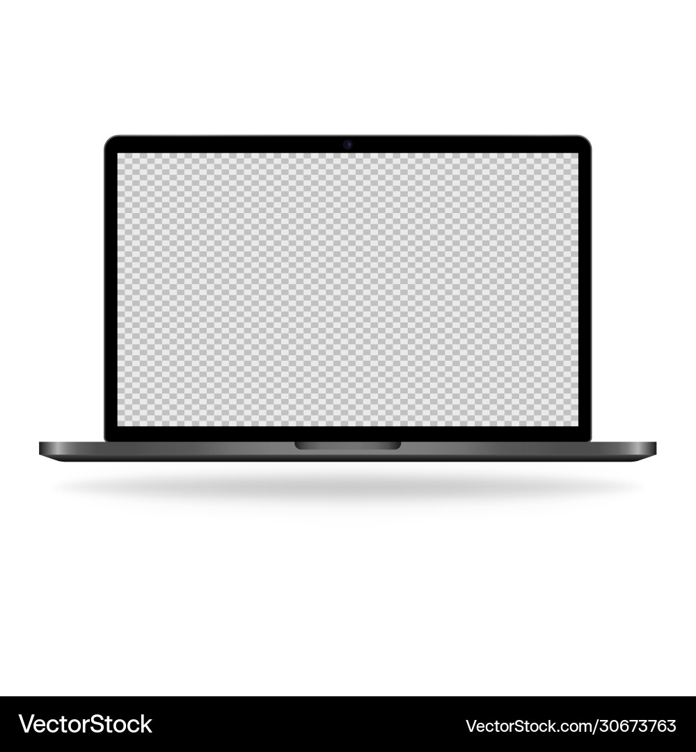 Notebook with transparent screen isolated icon Vector Image